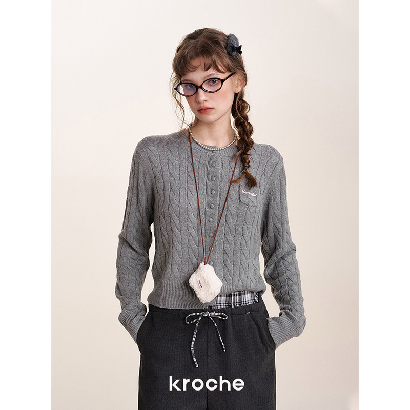 KROCHE ケーブル編み 長袖 ニット KB4508