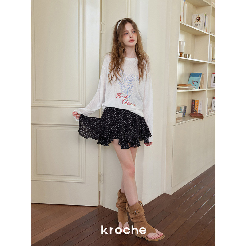 KROCHE フラワー アシンメトリー スカート KDC5005