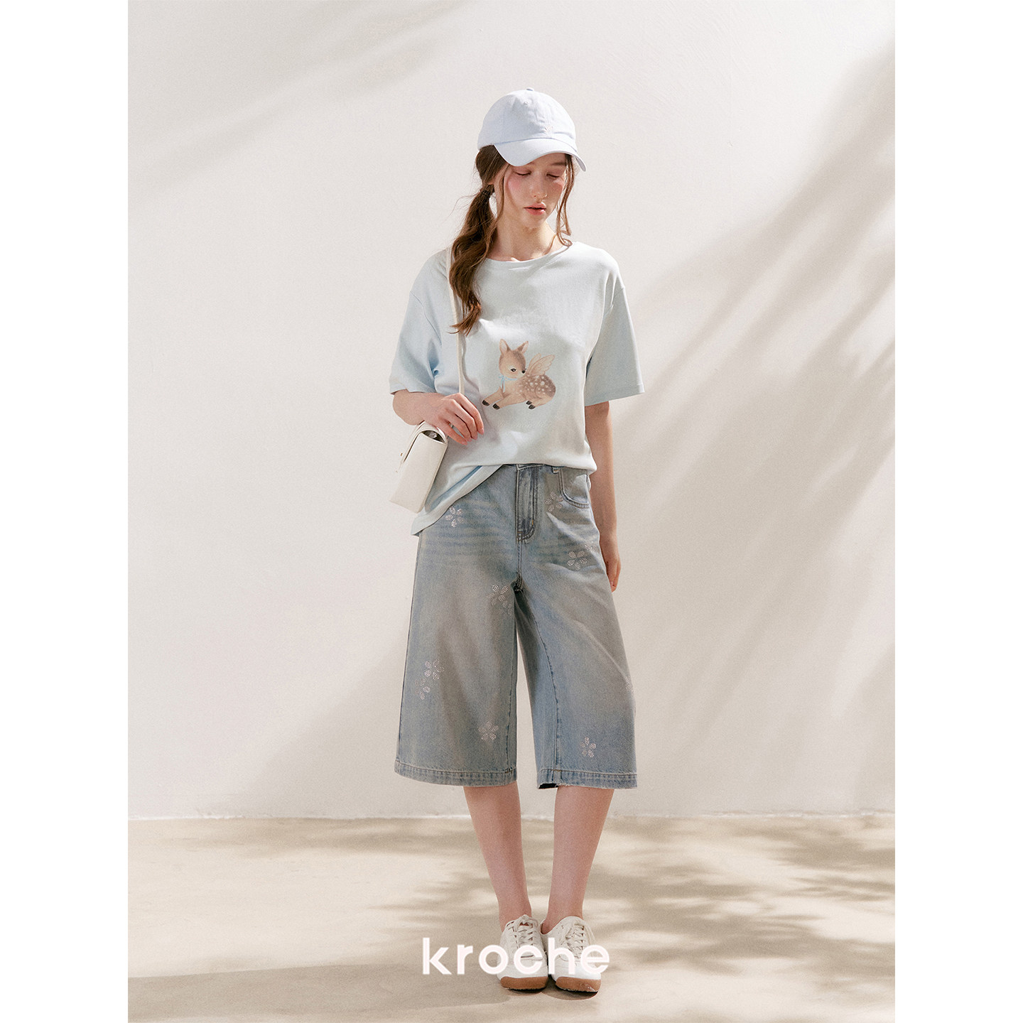 KROCHE デニム ワイド デニムパンツ KNC2040