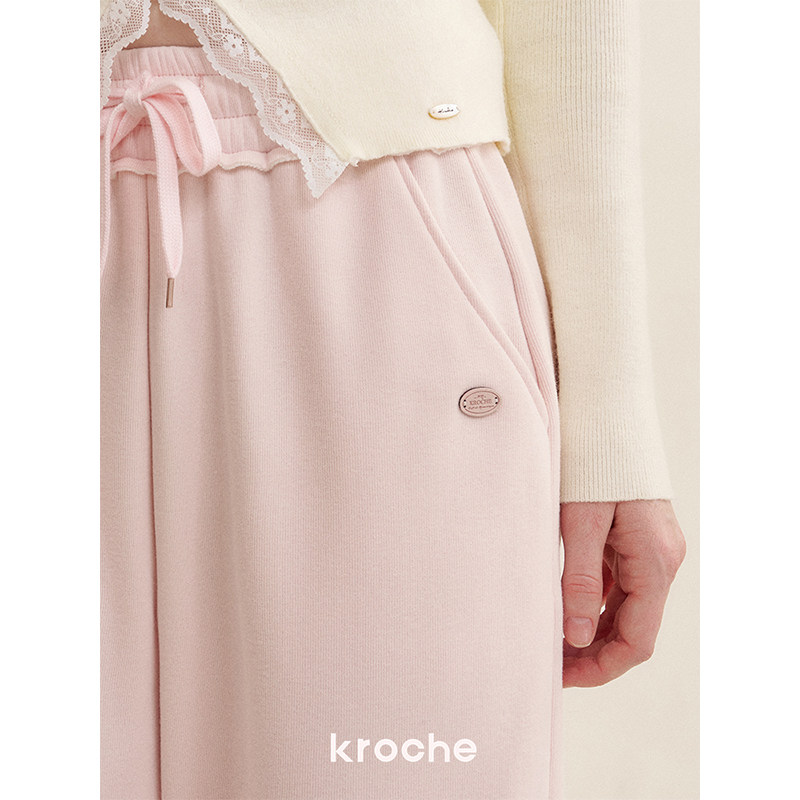 KROCHE ハイウエスト ストレート パンツ KB4648