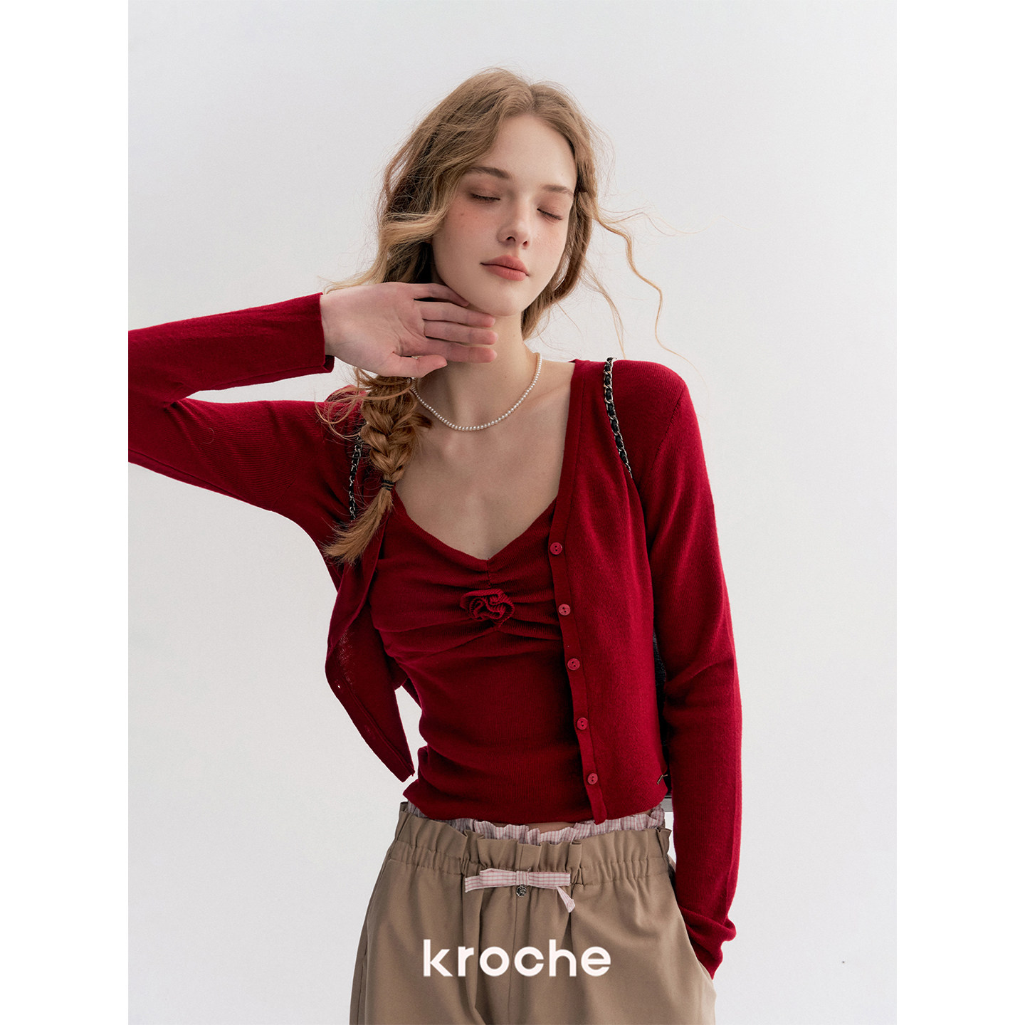 KROCHE フラワー ニット KZY0004