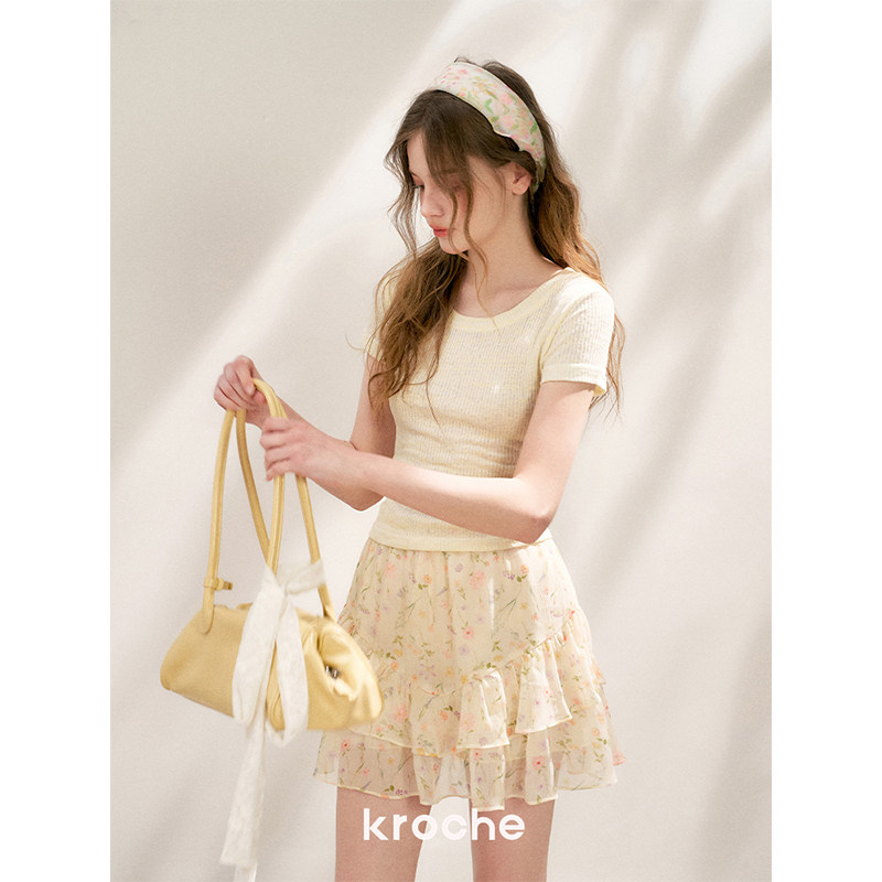 KROCHE ティアード フラワー スカート KDC1006
