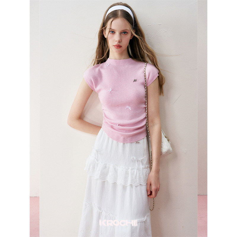 KROCHE リボン 半袖 Tシャツ KB4055