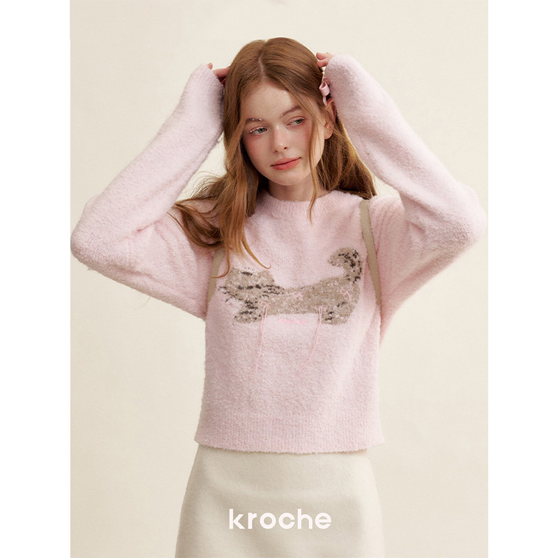 KROCHE ジャカード 長袖 ニット KB4612