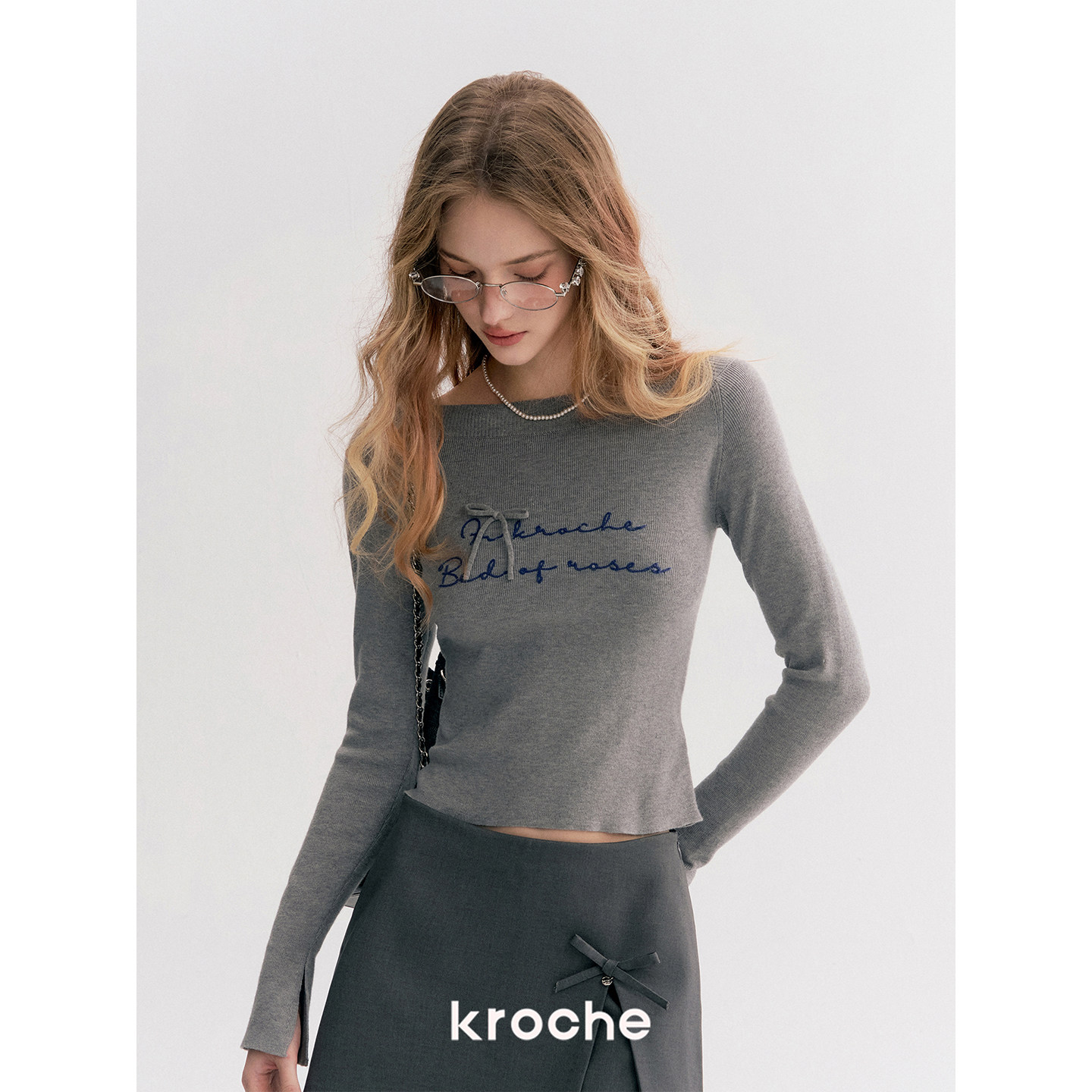 KROCHE 配色 長袖 ニット KP8014