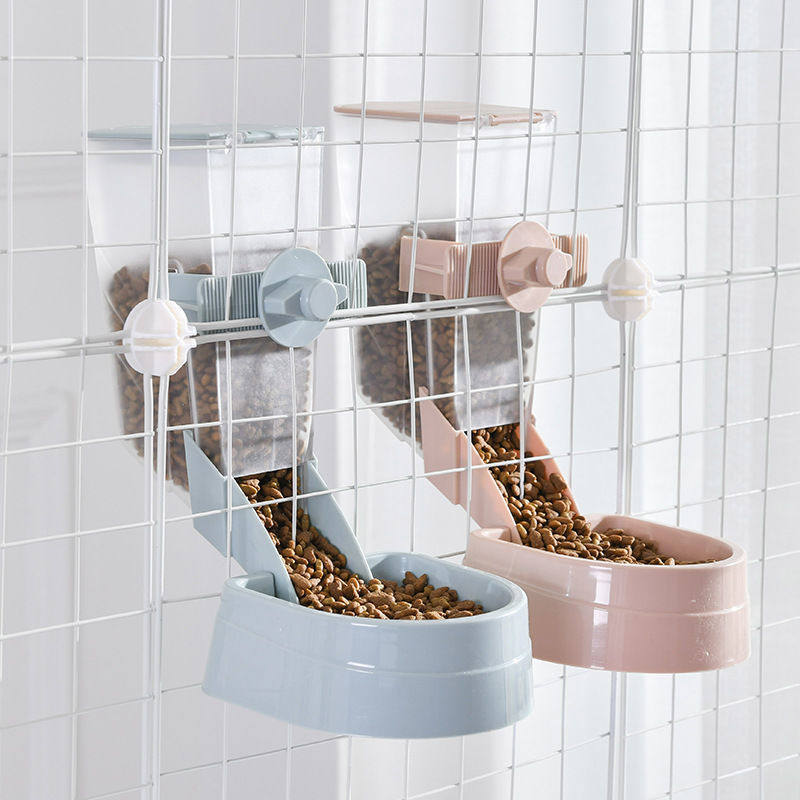 Dog automatic feeding machine kittens self-feeding machine dog food cat bowls food basin anti-overturning hanging bowl dog supplies