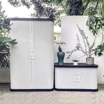 Balcony storage cabinet outdoor garden storage storage cabinet sun protection and waterproof outdoor organizing tools utility cabinet courtyard