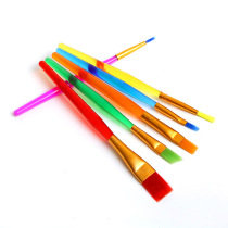 儿童6支彩色糖果画笔套装10支绘画涂鸦水彩粉画刷宽头勾线排笔