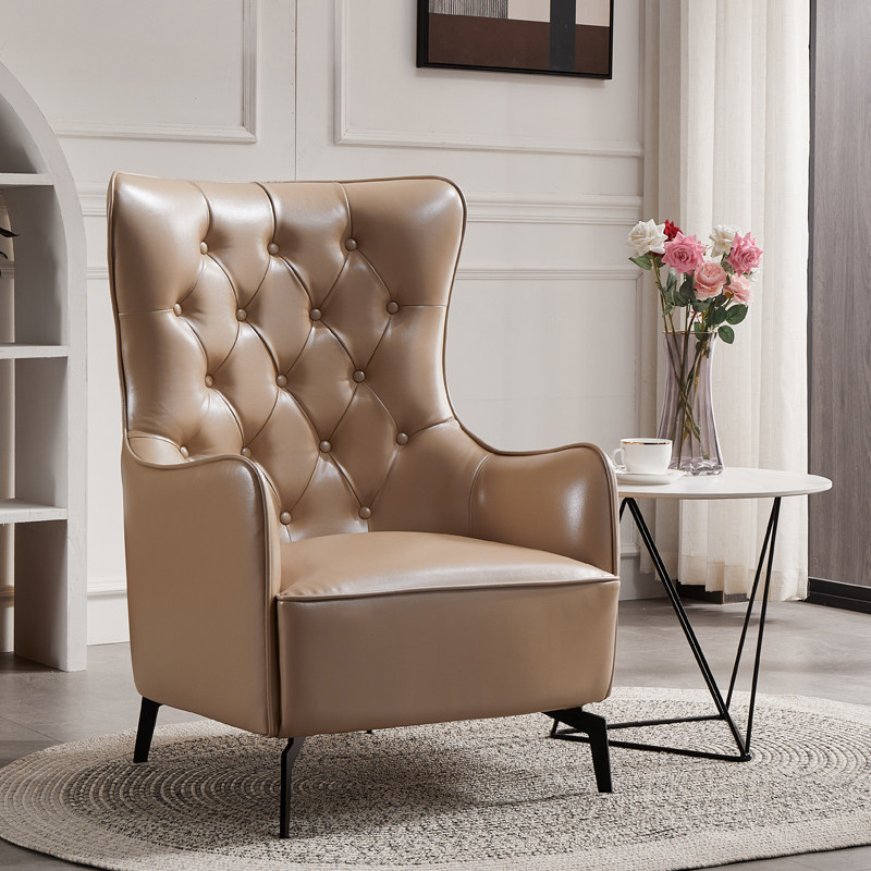 Tiger Chair Nordic Single Chair Designer Single Sofa Chair Microfiber Leather Bedroom Living Room Light Luxury Leisure Chair Model Room