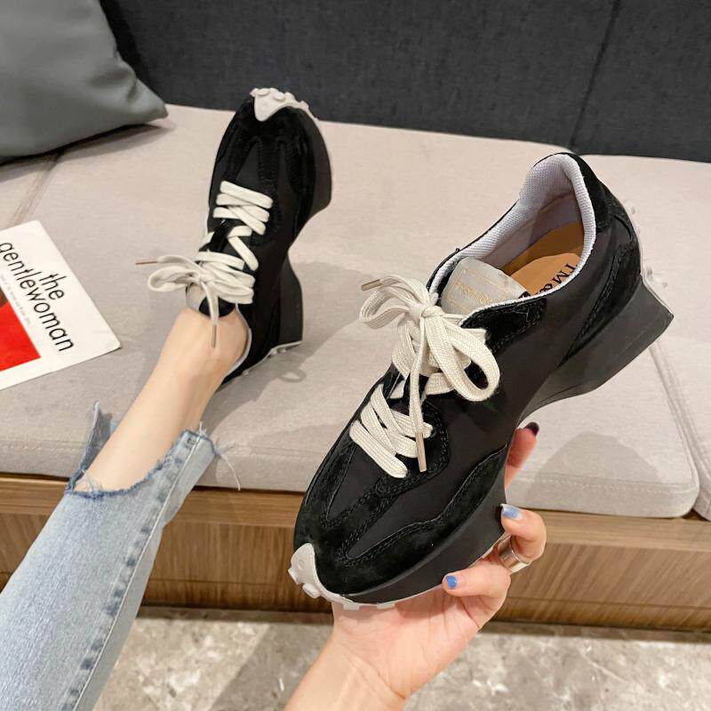 Mary Danny's feet feel super comfortable ~ women's sports casual shoes leather thick bottom small waist forrest shoes dad shoes