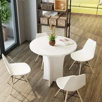 Nordic table small family type modern minimalist small table guests receive small round table living room home dining table and chairs combination