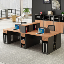 Desk Chair Composition Finance Desk 2 Persons 4 Staff Table Partition Office Station Screen 6 Holders Financial Desk