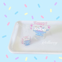 Silk Belated House Homemade Teenage Girl Hearts Cute Ice Cream Standpipe Pp Clips Tabletop Hem