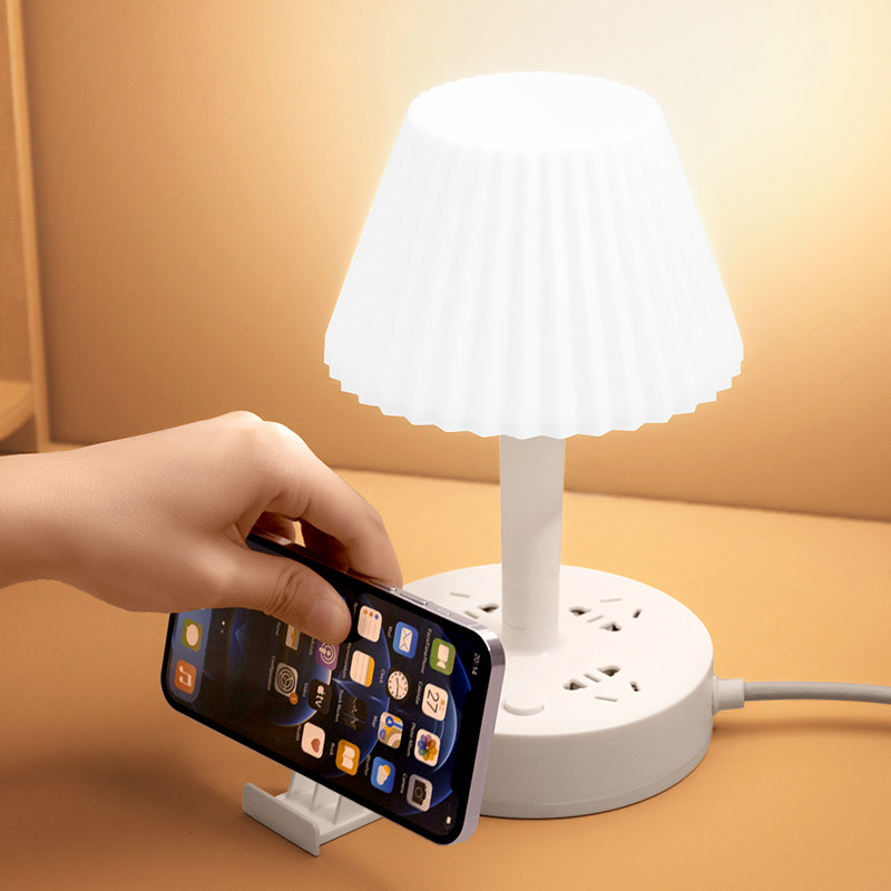 Dimmable Table Lamp Baby Feeding Eye Cover Socket with USB Household Table Light Bedroom Head Light