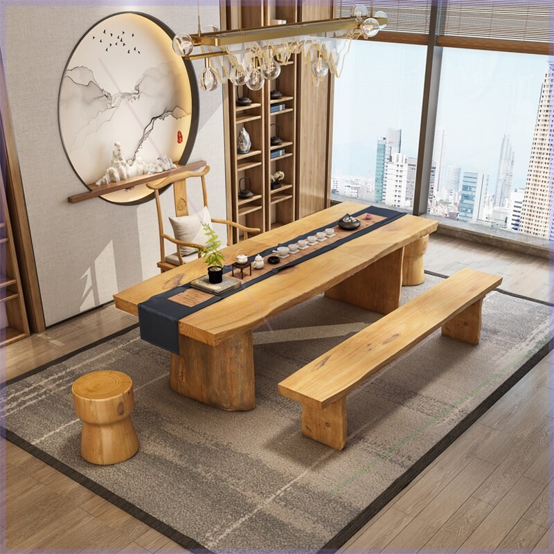 Tea table and chair combined Soliku Xinhua Chinese minimal tea couple households use Zen kung fu tea table 1009