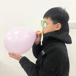 Balloon Mouthpiece for Lung Function Exercise, Blowing Lung Capacity, Abdominal Breathing Practice Balloon Mouthpiece, Children's Tool