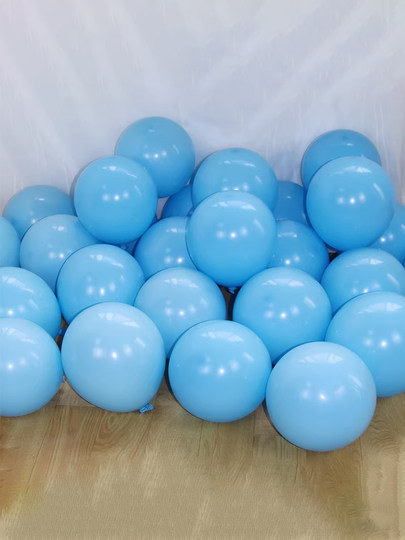 10inch Thick Matte Deep and Light Blue, Ink Blue, Haze Gray, Night Blue Round Latex Balloons for Birthday Decoration