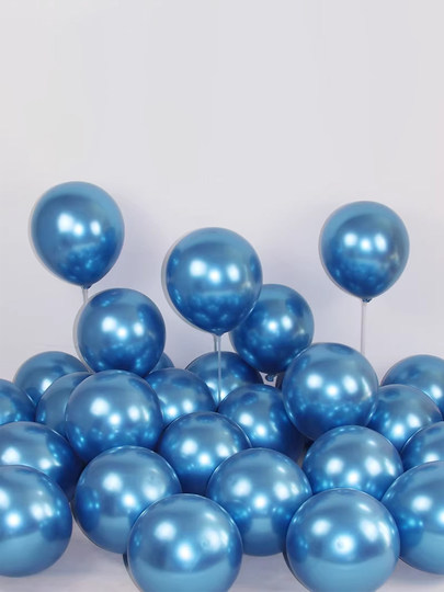 10inch Thick Matte Deep and Light Blue, Ink Blue, Haze Gray, Night Blue Round Latex Balloons for Birthday Decoration