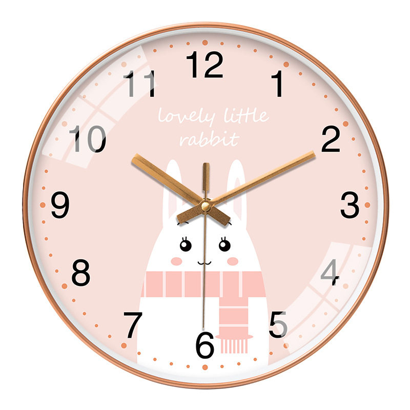 Cartoon Style Creative Clock Wall Clock Living Room Modern Simple Decoration Home Children's Room Bedroom Silent Quartz Clock
