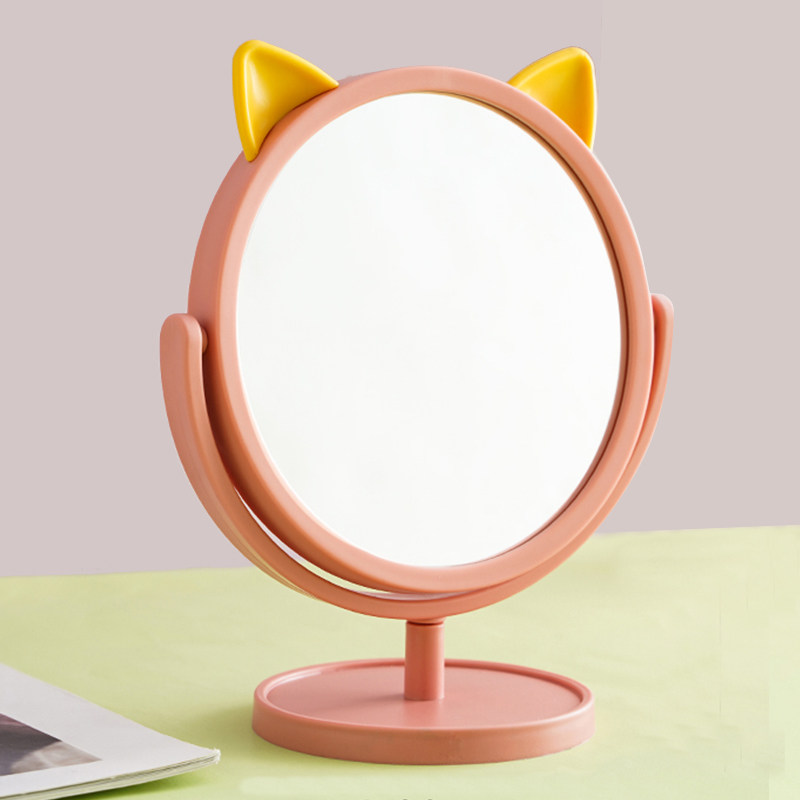 Makeup mirror desktop rotatable high-definition small mirror desktop student dormitory princess mirror home creative dressing mirror