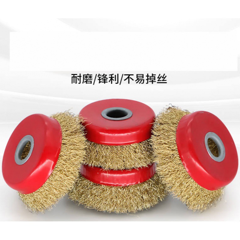 Steel Wire Brush Wire Wheel Polished Rust Removal Polished Angle Mill Electric Bowl Type 100 Type Grinding Wheel Angle Mill