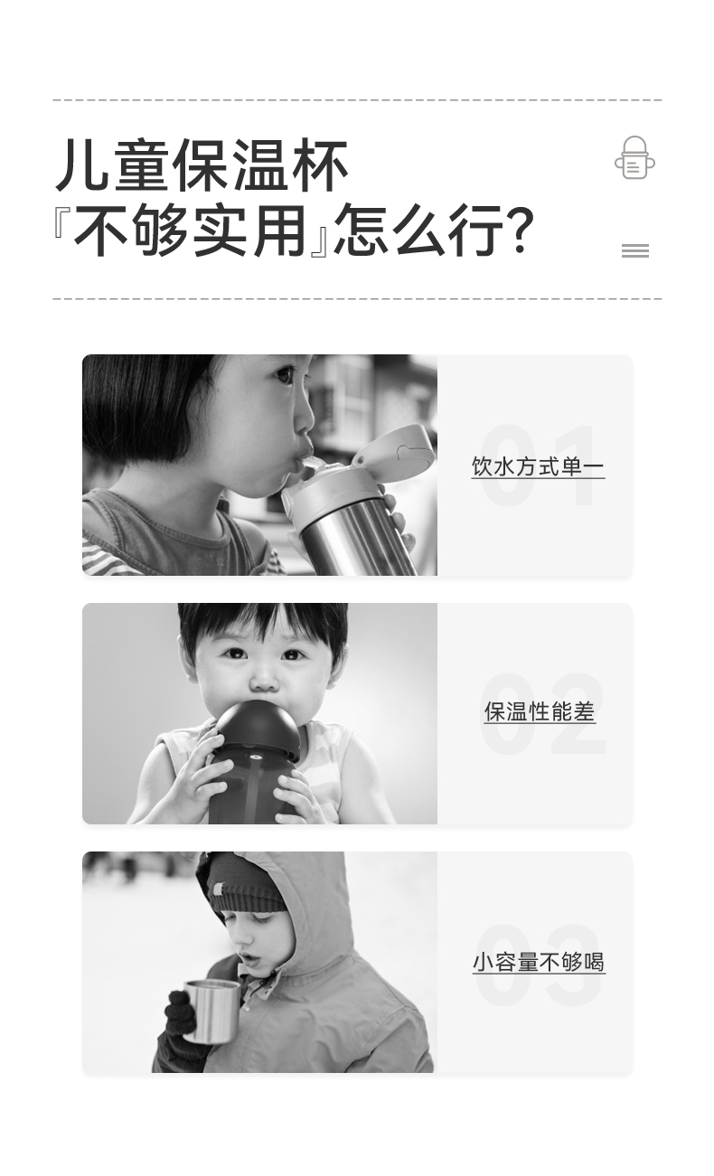 德国 wislibe 儿童316不锈钢保温杯 一杯三盖 适合不同年龄 图3