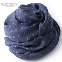 Blue Warm Walled Neck Korean shorts Scarf Winter Sets Head Anti-Craze Day Style Cotton Numb Spring Autumn Thin neckline