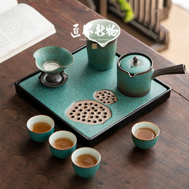 Japanese teapot tea cup set household light luxury high-end living room to make tea small ceramic kung fu office guest