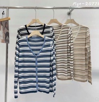 (Fan exclusive) Pinstripe striped cardigan #2021081104