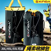 Xinda outdoor rock climbing rope bag caving rescue adventure equipment bag canyoning drainage backpack rope storage bag backpack