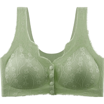 Catman mother underwear bra for middle-aged women with push-up front buttons for summer ultra-thin large cup anti-sagging and breast reduction