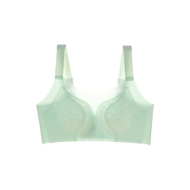 Catman Underwear Womens Summer Thin Bra Without Wires Large Breasts Show Small Reduced Secondary Breasts Soft Support Anti-Sagging Bra