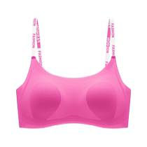 Catman Ice Silk Seamless Underwear Womens Rabbit Ear Cup Big Breast Showing Small Summer Breathable Secondary Breast Retracting Anti-Sagging Bra