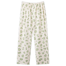 Catman pajamas womens pure cotton trousers thin spring and autumn maternity home trousers loose large size adjustable confinement trousers for outer wear