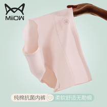 Cat person underpants female high waist pure cotton stalls Bacteriostatic Modale Breathable Mid-Waist Casings No Marks Big Code Lady Triangle Pants