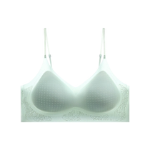 Catman Ultra-Thin Seamless Underwear Womens Summer Ice Silk Breathable Big Breast Revealing Small Breast Gathering No Wires Beautiful Back Bra