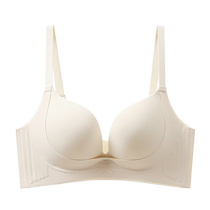 Catman Seamless Underwear Womens Spring and Summer Small Breast Gathering Thin Comfortable Secondary Breast Control Anti-Sagging Wireless Bra