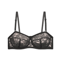Catman strapless underwear for women with big breasts non-slip seamless bandeau bra soft steel ring lace thin wrap bra