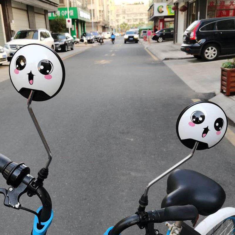 (with a smiley face) new national standard electric car rear mirror pedal power scooter bicycle reflective mirror convex mirror