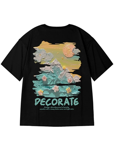 Хлопковая футболка подходит для мужчин и женщин для влюбленных для отдыха, короткий рукав