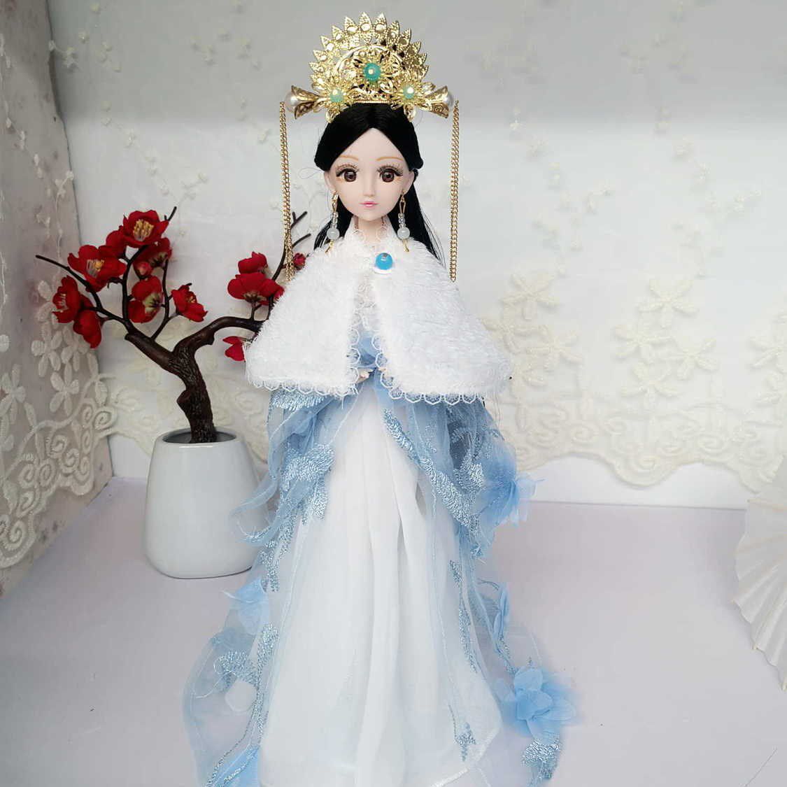 Antique doll Barbie toy girl decoration cheap and good-looking simulation Chinese doll 2022 Hanfu version