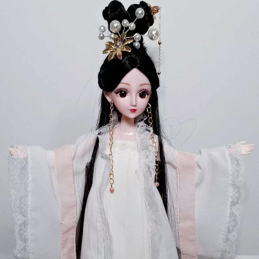 Antique doll Barbie toy girl decoration cheap and good-looking simulation Chinese doll 2022 Hanfu version