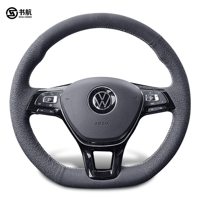 恩玖奥迪方向盘套真皮翻毛手缝，全系车型通用真香推荐！