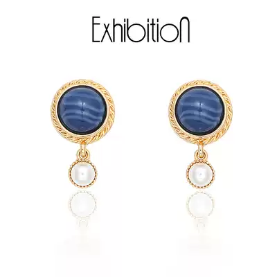 Retro French elegant ear needle advanced sense niche earrings female summer earrings ear clip without ear hole