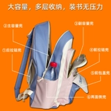 Учащиеся средней школы для девочек в школе, 2021 г. Новая школьница средней школы, ученики начальной школы, учащиеся третьего по шестой класс, рюкзак