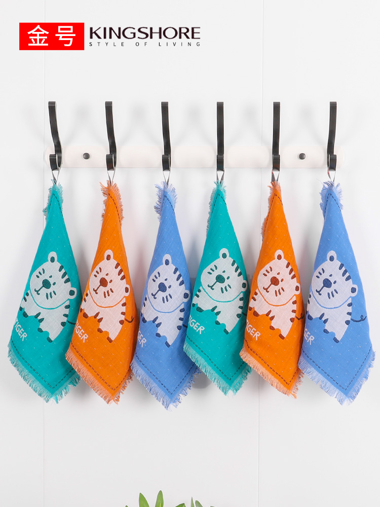 Baby saliva towel summer thin gauze cotton soft absorbent hair-free newborn baby square gold a