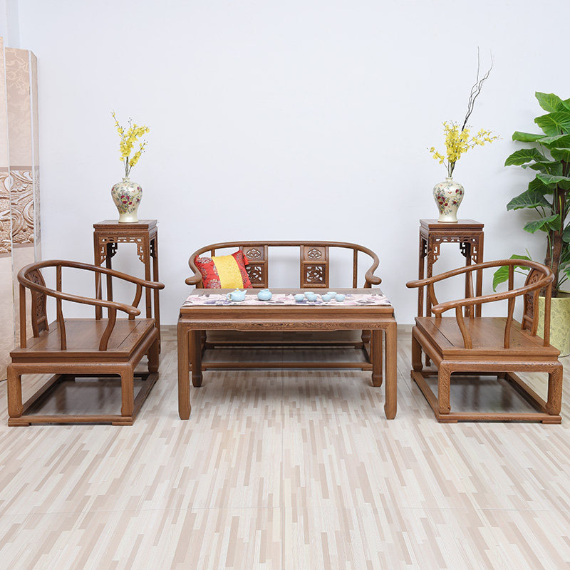Yunqiwei Mahogany Furniture Wenge Living Room Zen Chair Sofa Chair Chinese Solid Wood Multifunctional Sofa
