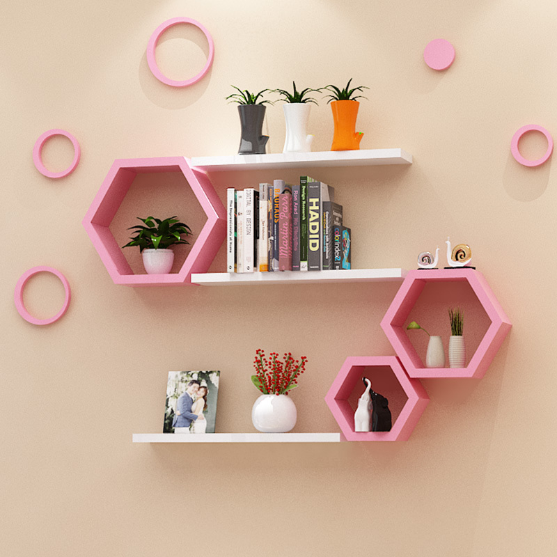 Net red wall shelf ins style can be hung above the desk living room wine cabinet small decorations