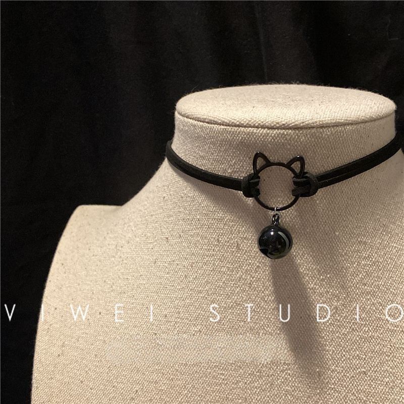 Dark Cross Leather Cord Necklace for Women, Ins-Style Cool and Sweet Spicy Girl Choker Necklace, Women's Neckband Dark Cross Leather Cord Necklace for Women, Ins-Style Cool and Sweet Spicy Girl Choker Necklace, Women's Neckband