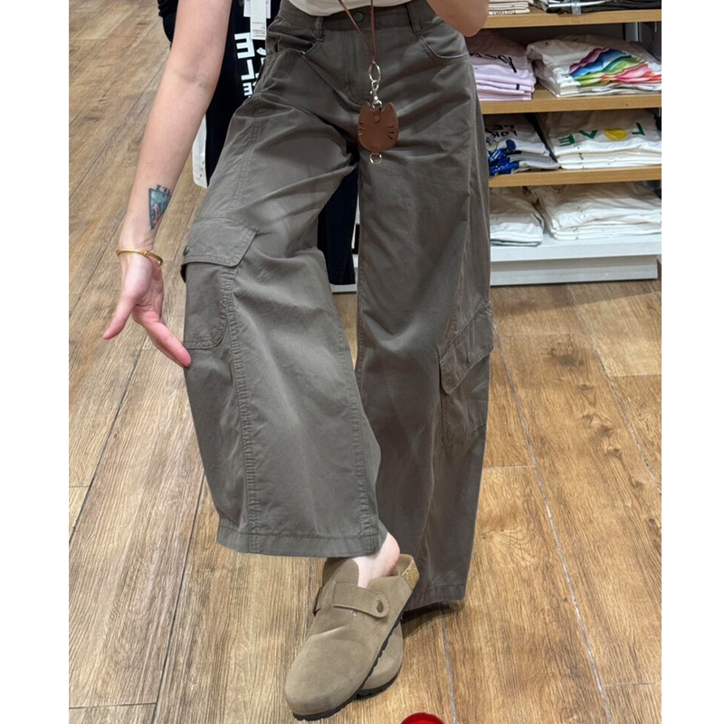 American-Style Army Green Straight-Leg Work Pants for Women, Summer Thin 2026 New Model, Cool and Stylish Wide-Leg Casual Pants for Petite Figures American-Style Army Green Straight-Leg Work Pants for Women, Summer Thin 2026 New Model, Cool and Stylish Wide-Leg Casual Pants for Petite Figures